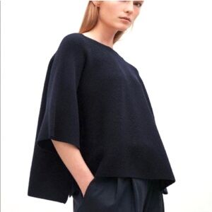 COS Oversized Cropped Wool Knit Sweater